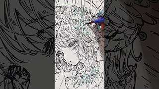 🍃何もないところに天使さんを描くメイキング🎨🦜#Shorts #speedpaint   #illustration