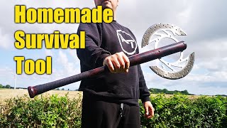 Making Survival Axe from Brake Disc and Baseball Bat