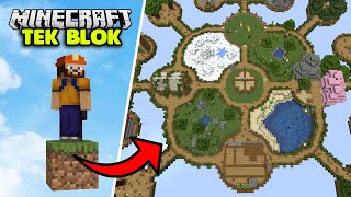 MERKEZ BİYOMLAR TAMAMLANDI! | Minecraft TEK BLOK SKYBLOCK | Bölüm 19