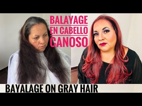 Balayage en Cabello Canoso y Tinturado