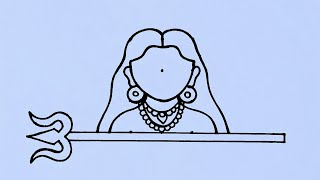 Maa Durga Devi drawing from 3×4 dots step by step // Durga Puja Rangoli //#durgadrawing