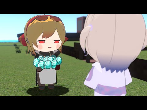 マイクラでカエラに出会った番長【轟はじめ/Kaela Kovalskia/ホロライブ切り抜き】【3Dアニメ】