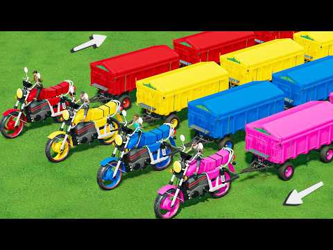 ROAD TRAIN OF COLORS! BIG HONDA JAWA MOTORS! TRANSPORT 30 TON SUGARBEET Delivery – HEAVY WORKS!