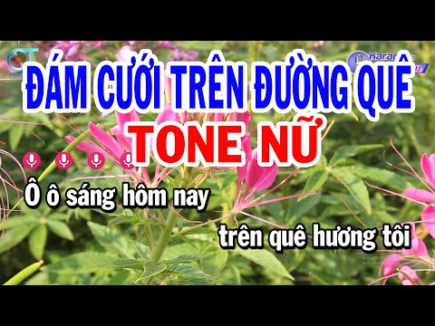 Karaoke Đám Cưới Trên Đường Quê Tone Nữ ( Dm ) Nhạc Sống Cha Cha Cha | Karaoke Đồng Sen