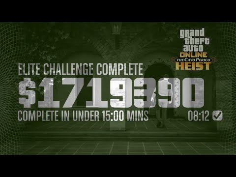 GTA 5 - $1.7M SOLO *HARD* Elite Challenge [8:12] - Cayo Perico Heist (Main Compound Entrance)