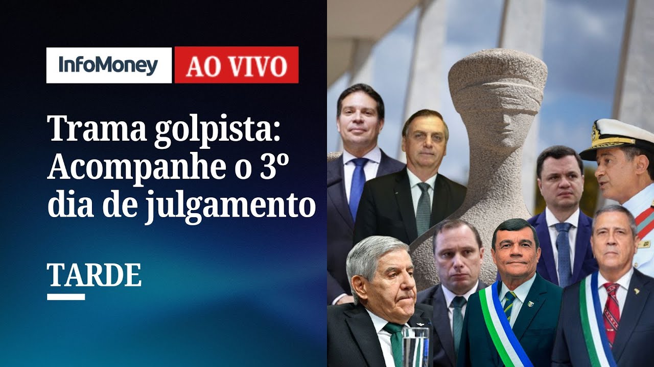 AO VIVO TARDE | Acompanhe o 3º dia de julgamento da tentativa de golpe de estado no STF