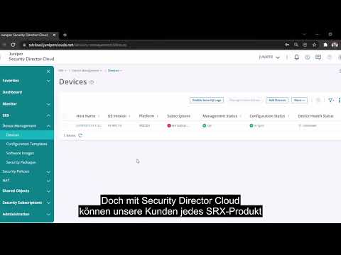 Demo zu Juniper Security Director Cloud