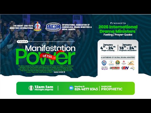 2026 International Drama Ministers Prayer Quake || Manifestation of His Power || 24th January 2026.