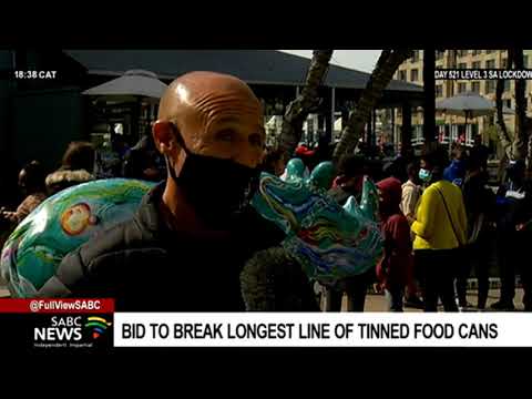 Building the longest line of tinned food cans - a bid to smash the Guinness World Record