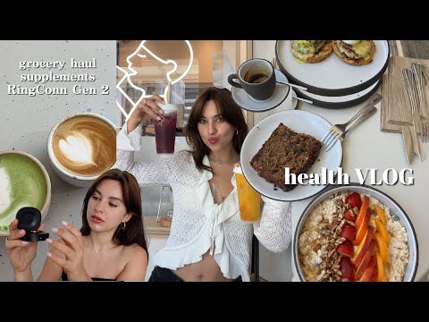 health VLOG - WEEKLY grocery haul, supplements, morning routine, & new health monitoring device