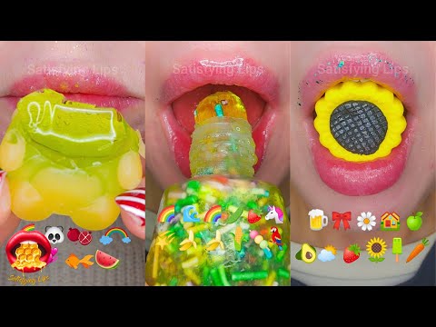 30 Minutes Relax Sleep Study ASMR Eating EMOJI CHALLENGE Mukbang