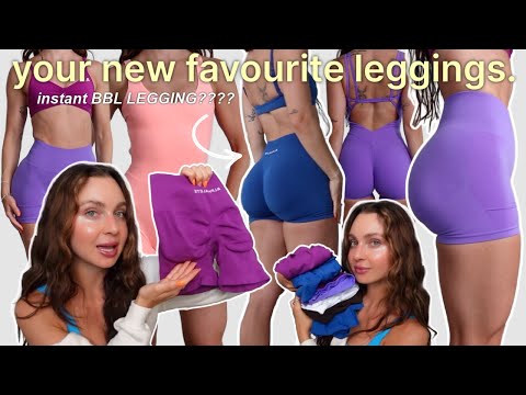 THESE LEGGINGS GIVE YOU A BBL. alphalete activewear try on haul