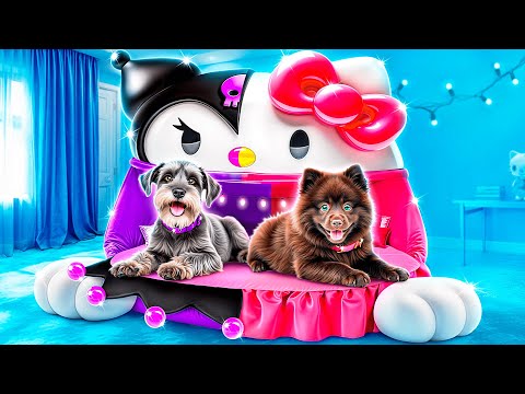 Construímos uma Beliche para Pets! Hello Kitty vs Kuromi