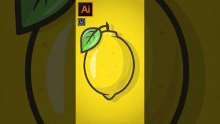 Adobe Illustrator CC tutorial - How to make a Vector Fruit Design 😱 #shorts #illustrator