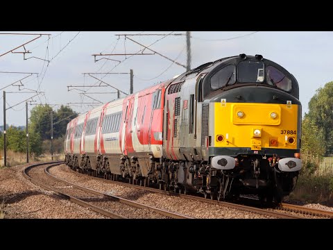 37884 Thrashes & Tones Through South Muskham With TfW Stock (13/09/22)