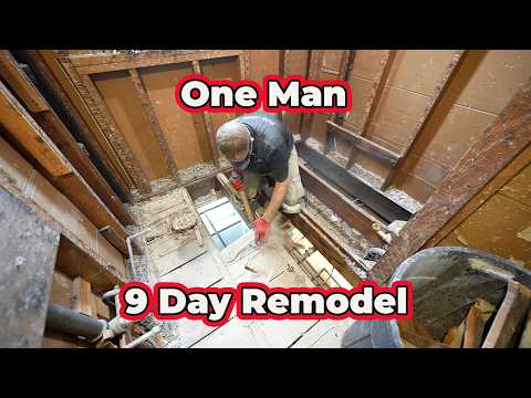 REAL MEN BUILD! 9 Day Bathroom Remodel Timelapse