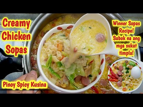 Our Chicken Sopas Recipe | Creamy Chicken Sopas - Pinoy style