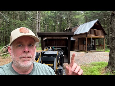 WV CABIN DAY! Woodshed Hauled and Placed, Trails Blazed