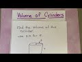 Exploring the Volume of Cylinders