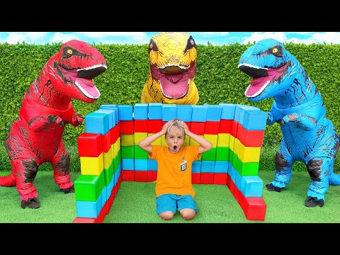 Aventura de rescate de dinosaurios y otras historias divertidas para niños