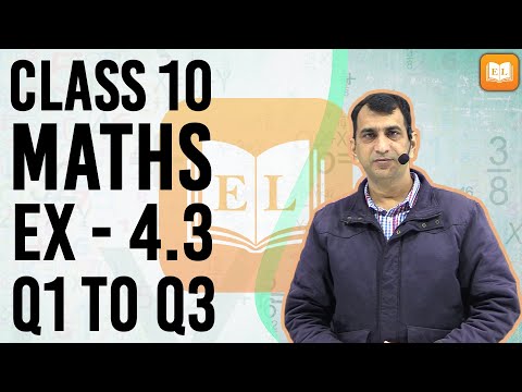 Quadratic Equations Ex - 4.2 | Class 10 | Maths | Chapter 4 | Q1 To Q3 | Baljeet Sir