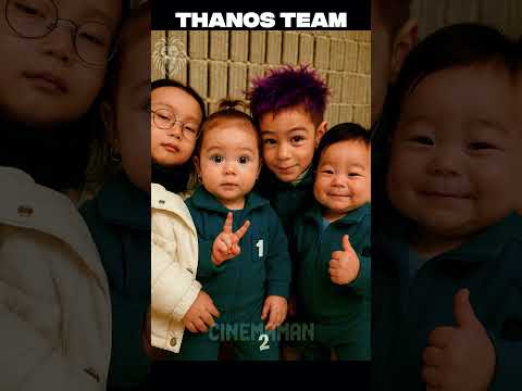Baby Thanos Team Then & Now 👶💥 | Squid Game Baby Edition!