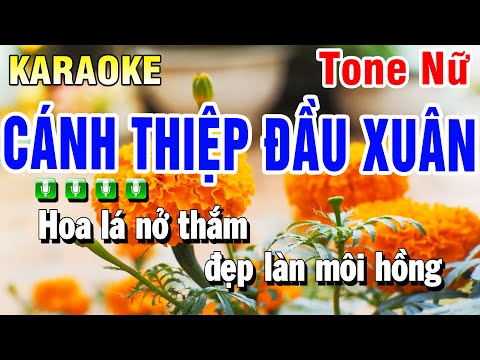 Karaoke Cánh Thiệp Đầu Xuân Tone Nữ | Beat 2025