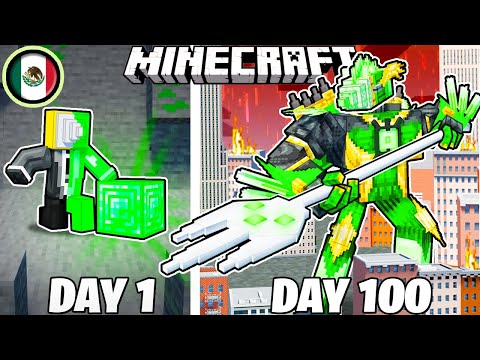 ¡Sobreviví 100 DÍAS como un TITÁN ESMERALDA en Minecraft HARDCORE!