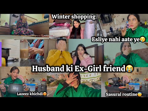 Sasural wala Routine🥰 Husband ki Ex-girl friend😭hai😂Meri winter wali shopping😍 #shorts #roohdreamz