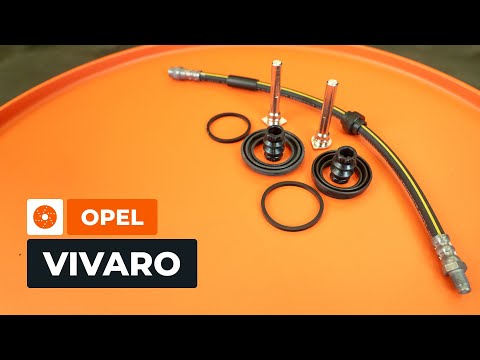 How to change a front brake hose and install caliper repair kit on OPEL VIVARO A Van [AUTODOC]