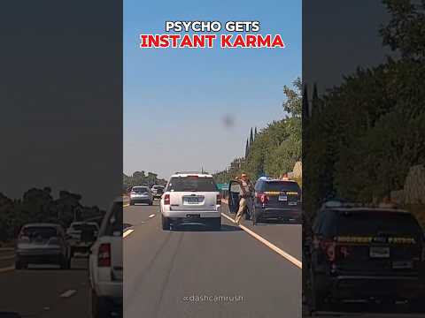 Jerk gets instant karma on dashcam