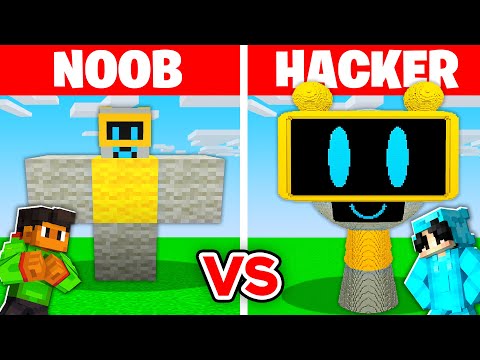 NOOB vs HACKER: I Cheated In a SPRUNKI FUN BOT Build Challenge!