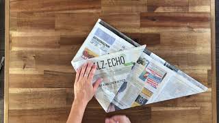 Biomüll-Tüte aus Zeitung falten