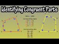 Identifying Corresponding Angles and Sides in Congruent Figures