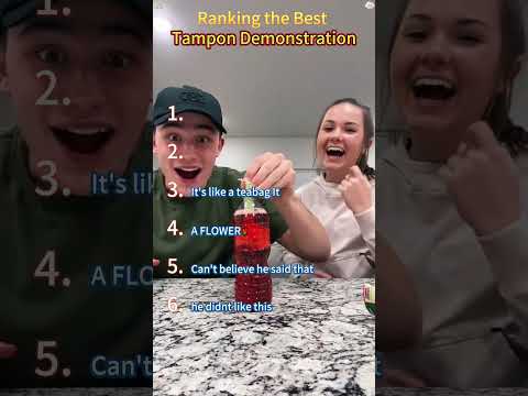Ranking the Best Tampon Demonstration #usa #fyp #foryou #funnyvideo #funnymoments #female #knowledge