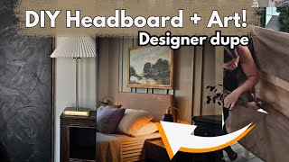 DIY Room Makeover: From Boring to Beautiful | Headboard, Art & Budget-Friendly styling. 