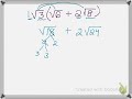 Simplifying Radicals and Square Roots