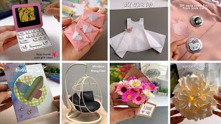 10 Easy paper craft ideas | miniature craft | school supplies | how to make | gift ideas #diy #art