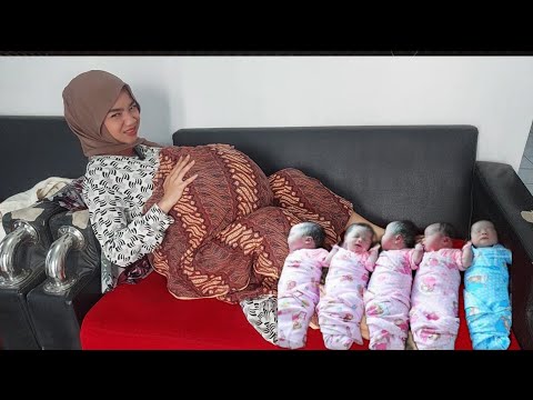 KAGET TIBA2 KONTRAKSI IBU HAMIL MELAHIRKAN BAYI KEMBAR 5 SENDIRI TANPA BIDAN