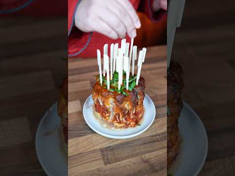 Cannelloni cake with mozzarella and meat! @Lionfield #shorts
