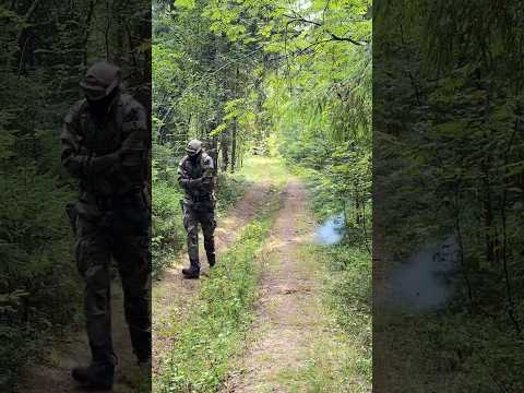 Растяжка в лесу #fake #replica #airsoft