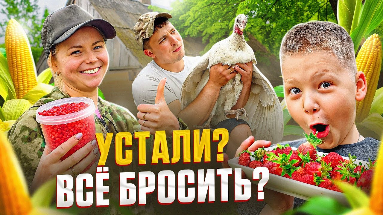 НЕОБЫЧНАЯ И НАСТОЯЩАЯ ДЕРЕВЕНСКАЯ ЖИЗНЬ! СЕКРЕТЫ УРОЖАЙНОСТИ НА ФЕРМЕ! ПЕРВАЯ КЛУБНИКА!