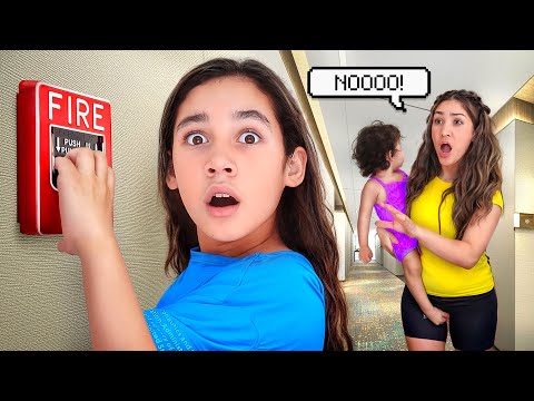 Our Daughter Pulls FIRE ALARM at Our Hotel!! | Jancy Family