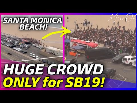 FULL VIEW of the CROWD for SB19 WISH USA at Santa Monica Beach!