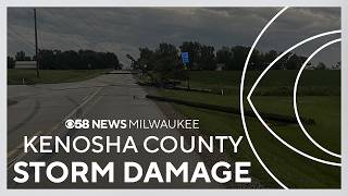 YouTube video thumbnail: Downed Power Lines Litter Kenosha County After Heavy Storms hit Area