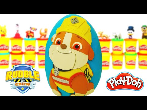 Huevo Sorpresa Gigante de Rubble de Rubble y su Equipo en Español Plastilina Play Doh