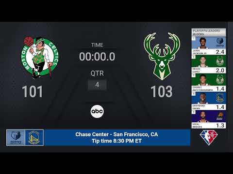 Celtics @ Bucks | #NBAPlayoffs Presented by Google Pixel on ABC Live Scoreboard