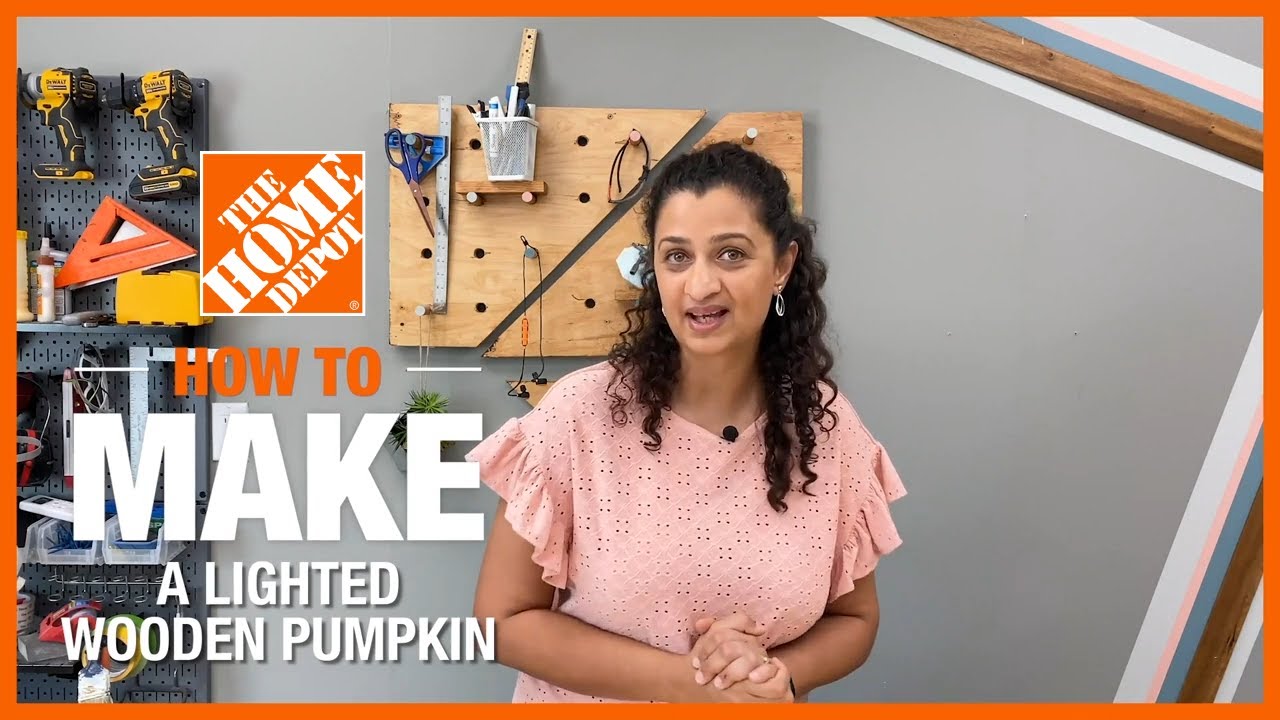 How to Create a DIY Lighted Wooden Pumpkin