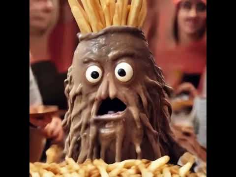 poop fries #shorts #animation #cartoon #comedy #funny #frenchfries #fries  #potato #party #appetizer