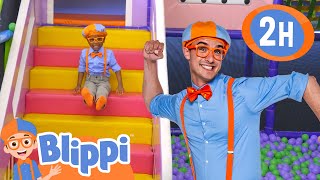 Blippi and His Friend Dance Through a Color Grid Challenge! | Kids Cartoons | Party Playtime!